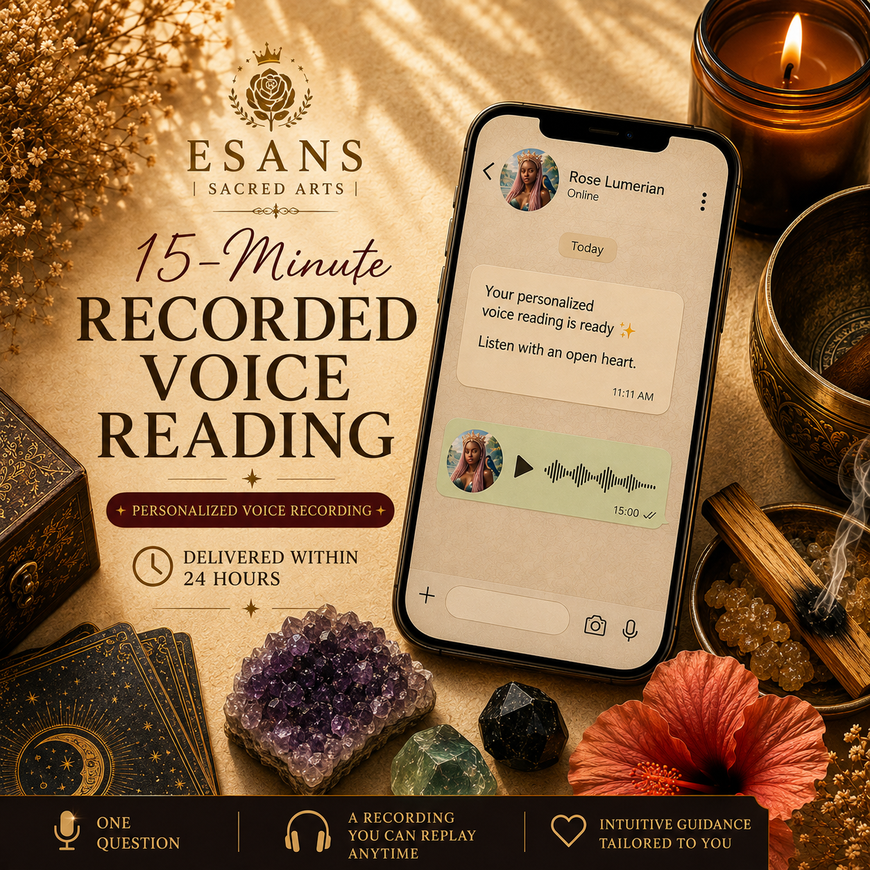 15-Minute Recorded Voice Reading